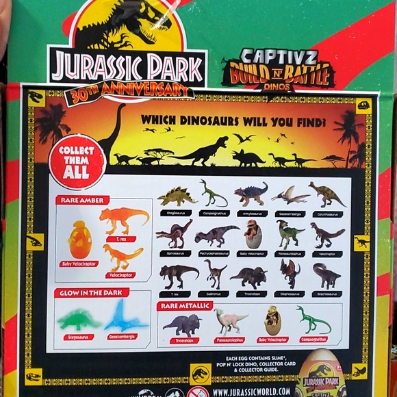 :Lot Of 3 Jurassic Park 30th Anniversary CAPTIVZ Build & Battle blind Golden egg - Picture 3 of 15